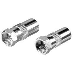 Satellite F Type Coaxial Connectors (pair)