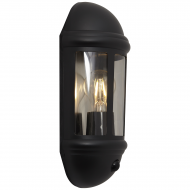 Ansell Latina E27 Half Lantern Black PIR