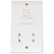 Click Mode 115V/230V Dual Voltage Shaver Socket
