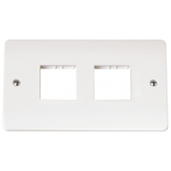 Click Mode 4G Double Switch Plate White