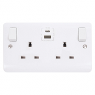 Click Mode 13A 2G Sw Socket with Type A & C USB Ou
