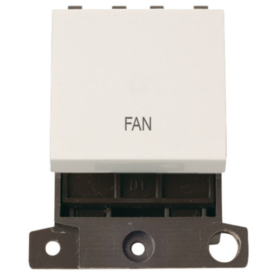 Click 20A DP Sw Mod 41mm(W) White 'Fan'