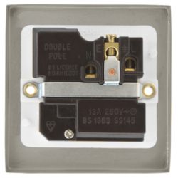 Deco 1G 13A DP Ingot Switched Socket Outlet Satin