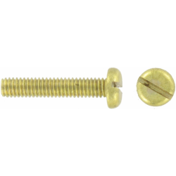 M4 x 20 Slot Pan Screw Brass (pack of 100)