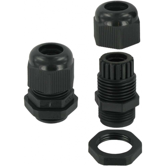 25mm Nylon Gland Black 13-18