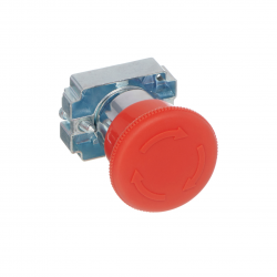 Emergency Stop Button + Collar Red Twist Rel 40mm