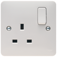 Hager 1G 13A DP Switched Socket