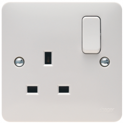 Hager 1G 13A DP Switched Socket