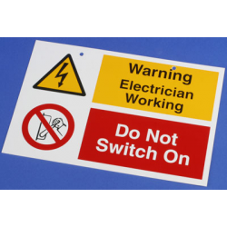 Do Not Switch On Electrician Working 150 x 225mm L