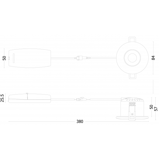 V50 Fire-Rated Downlight White (pack of 10)