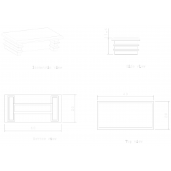 21 x 41mm PVC White End Cap