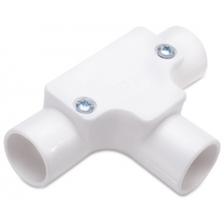20mm PVC Inspection Tee White