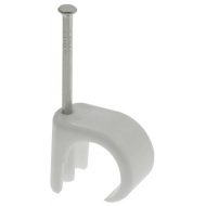 7-10mm White Round Cable Clip (pack of 100)