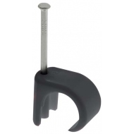 10-14mm Black Round Cable Clip (pack of 100)