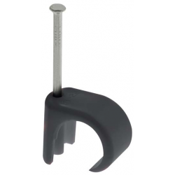 5-7mm Black Round Cable Clip (pack of 100)