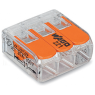 Wago 3 Pole Compact Lever Splicing Connector (box