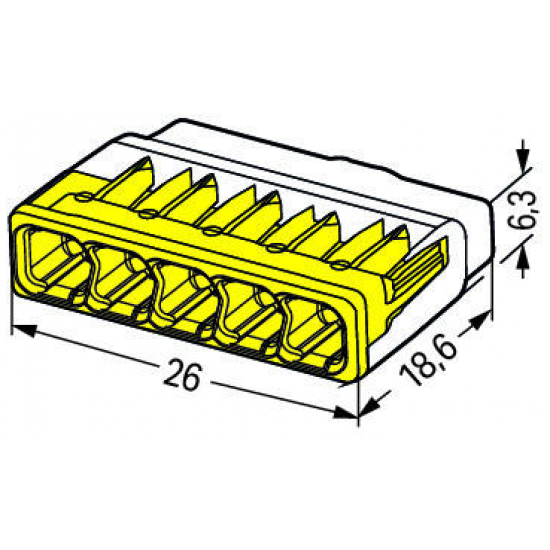 Wago 5Way Push Wire Connector (pack of 60)