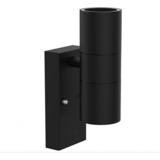Up/Down Wall Light Black 230V IP44 GU10